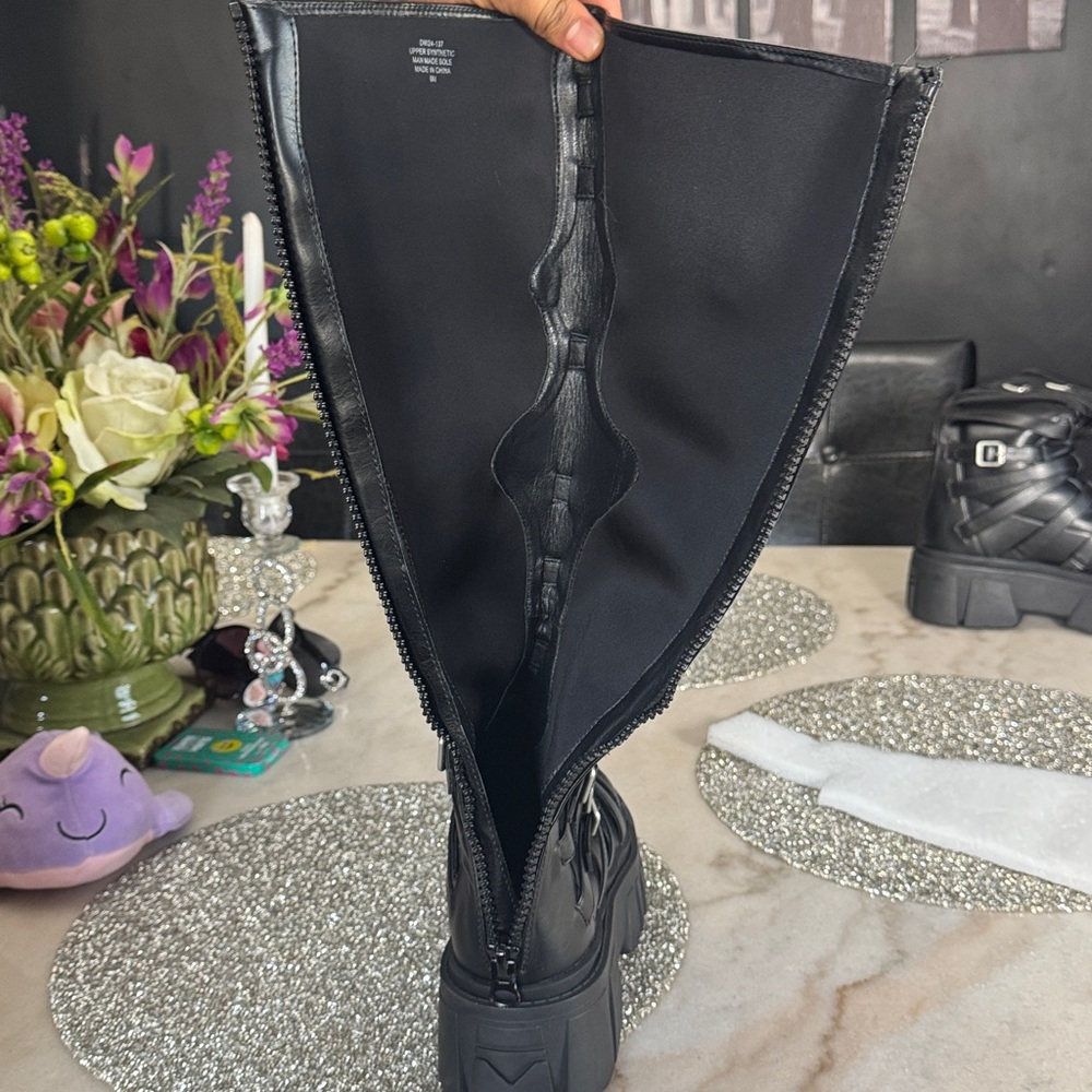 Dollskill darker wavs black platform boots 9 - Picture 7 of 12